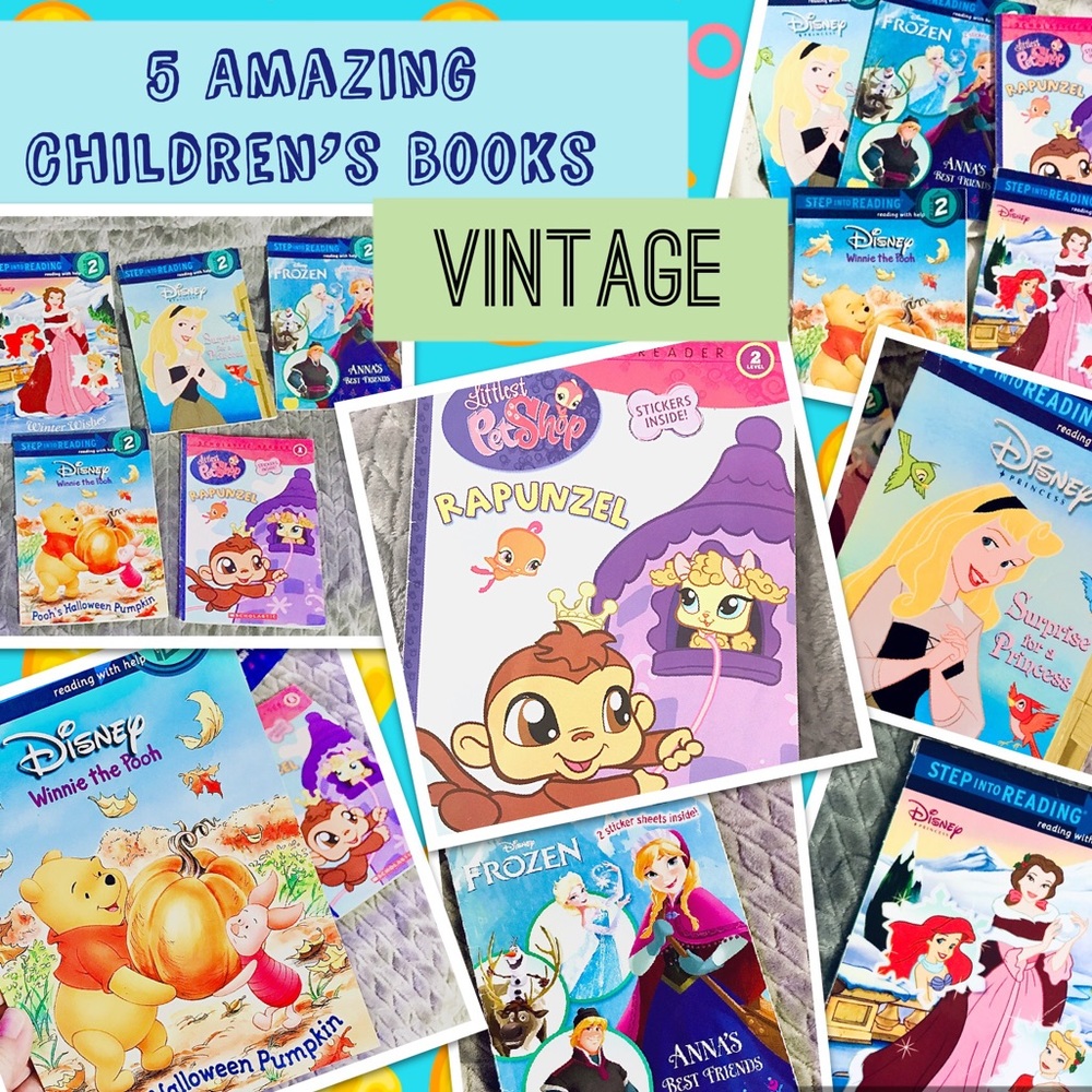 📚VTG Bundle of 5 Children’s Books Level 2 Readers